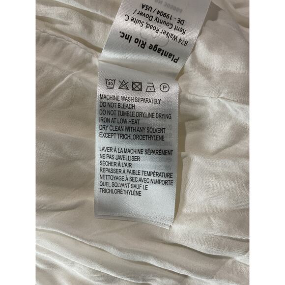 Farm Rio Cut Out White Linen Midi Dress Size XS - Picture 8 of 8